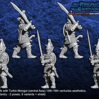 turko-mongol dark elfs - heavy infantry erramir orlans Toys & Games Tabletop Characters Creatures Fantasy Universe Board fantasy wargames 28mm 3d print model - Mito3D