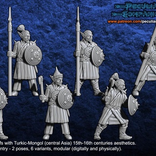 turko-mongol dark elfs - light infantry erramir orlans Toys & Games Tabletop Characters Creatures Fantasy Universe Board fantasy wargames 28mm 3d print model - Mito3D