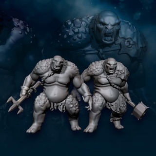 2x trolls cave - digital davale games Toys & Games Tabletop Characters Creatures Fantasy Universe Board miniatures 3dprint patreon davalegames 3d print model - Mito3D