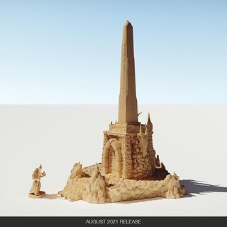 maldito obelisco preguntarse mundos mesa caracteres criaturas fantasía universo arquitectura Drennheim 3d print model - Mito3D