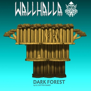 wallhalla dark forest ill gotten games display fantasy medieval miniatures modular rpg terrain wargames wargaming warhammer supportless boardgames roleplaying tabletop shelves trees shelving ttrpg 3d print model - Mito3D