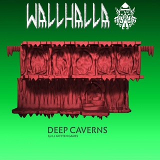 wallhalla deep caverns ill gotten games display dragon dungeons fantasy medieval miniatures modular rpg terrain wargames wargaming warhammer supportless boardgames roleplaying tabletop shelves shelving ttrpg 3d print model - Mito3D