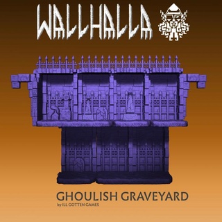 wallhalla ghoulish graveyard ill gotten games display dragons dungeons fantasy medieval miniatures modular rpg terrain wargames wargaming warhammer supportless boardgames roleplaying tabletop shelves shelving ttrpg 3d print model - Mito3D