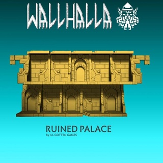wallhalla ruined palace ill gotten games display dragons dungeons fantasy medieval miniatures modular rpg terrain wargames wargaming warhammer supportless boardgames roleplaying tabletop shelves shelving ttrgp 3d print model - Mito3D