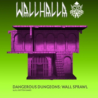 wallhalla wall sprawl dangerous dungeons ill gotten games display dragons fantasy medieval miniatures modular rpg terrain wargames wargaming warhammer supportless boardgames roleplaying tabletop shelves shelving ttrpg 3d print model - Mito3D