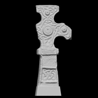 anglo saxon Roca cross head escanear mundo Europa unido Reino Londres británico museo Museo Británico 3dprintable fotogrametría fragmento anglosajón 3d print model - Mito3D
