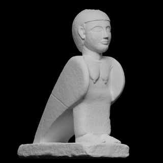 female ba-bird statue scan world Scan the World Europe United Kingdom London British Museum egyptian sandstone religious britishmuseum 3dprintable photogrammetry fullfigure 3d print model - Mito3D