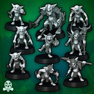 goblins pack malicious mini's Toys & Games Tabletop Characters Creatures Fantasy Universe Board army dragons dungeons goblin roleplay wargaming dungeonsanddragons dnd 3d print model - Mito3D
