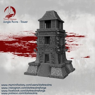 dark realms jungle ruins tower forge Toys & Games Tabletop Characters Creatures Fantasy Universe Board Store 3D Printable Terrain aztec mayan terrain inca lizardmen seraphon 3d print model - Mito3D
