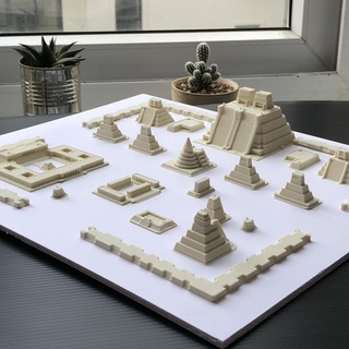tenochtitlan sacred precinct - mexico miniworld3d Scan the World North America Central Mexico Architecture ancient architecture aztec building city mayan mexican temple pyramid mayor prehispanic miniworld precolumbian templo azteca mexica recinto 3d print model - Mito3D