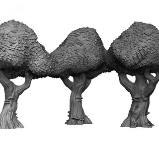 sombre royaumes halfelin village arbres forger jouets Jeux table personnages créatures fantaisie univers planche boutique 3D imprimable terrain 3d print model - Mito3D