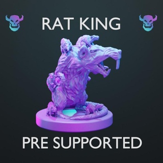 rat king - pre supported tom's twisted tavern Toys & Games Tabletop Characters Creatures Fantasy Universe Board beast fantasy lion companion miniature mouse tabletop summon jaws frost sewer gloomhaven 5e swamp ally frosthaven gloom 3d print model - Mito3D