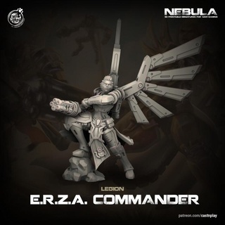 erza commander pre-supported nebula cast n play Toys & Games Tabletop Characters Creatures Sci-Fi Universe Board Store wargame legion castnplay proxy 3d print model - Mito3D