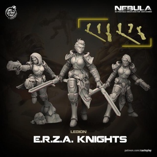 erza knights pre-supported nebula cast n play Toys & Games Tabletop Characters Creatures Sci-Fi Universe Board legion castnplay troopers proxies 3d print model - Mito3D