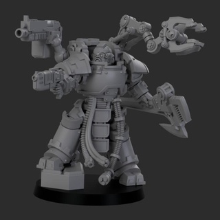 forgeborn tech marine gunner laserforge miniatures Toys & Games Tabletop Characters Creatures Sci-Fi Universe Vehicles Machines Board Store sci-fi 3d print model - Mito3D