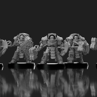 olvidado morlock centinela terminadores forja láser miniaturas juguetes juegos mesa caracteres criaturas Sci Fi universo vehiculos máquinas tablero manos sci fi guerra martillo hierro 28mm 3d print model - Mito3D