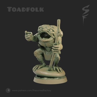toad adventurer thesurrealfactory Toys & Games Tabletop Characters Creatures Fantasy Universe Board Store animal creature funny amphibian 3d print model - Mito3D