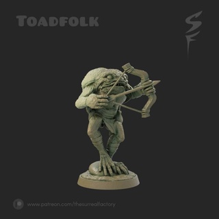 toad archer thesurrealfactory Toys & Games Tabletop Characters Creatures Fantasy Universe Board Store animal creature funny amphibian 3d print model - Mito3D