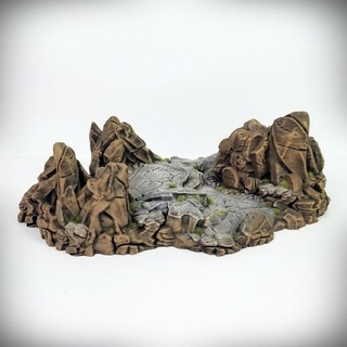 craggy hill terrainify Toys & Games Tabletop Characters Creatures Fantasy Universe Board 3D Printable Terrain rpg terrain wargames wargaming warhammer dungeonsanddragons tabletop gamesworkshop dnd warhammer40k ageofsigmar aos dndscenery terrainifytv 3d print model - Mito3D