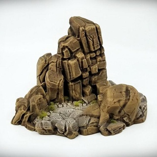 craggy outcropping terrainify Toys & Games Tabletop Characters Creatures Fantasy Universe Board 3D Printable Terrain rpg terrain wargaming warhammer dungeonsanddragons tabletop gamesworkshop rocks hill dnd warhammer40k scenery ageofsigmar aos roleplayinggame terrainifytv 3d print model - Mito3D