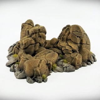 craggy outcropping c terrainify Toys & Games Tabletop Characters Creatures Fantasy Universe Board 3D Printable Terrain rpg terrain wargaming warhammer dungeonsanddragons tabletop gamesworkshop rocks hill dnd warhammer40k scenery ageofsigmar aos roleplayinggame terrainifytv 3d print model - Mito3D