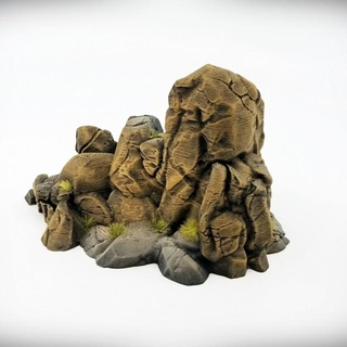 craggy outcropping e terrainify Toys & Games Tabletop Characters Creatures Fantasy Universe Board 3D Printable Terrain terrain wargaming warhammer dungeonsanddragons tabletop gamesworkshop rocks hill dnd warhammer40k scenery ageofsigmar aos roleplayinggame terrainifytv 3d print model - Mito3D