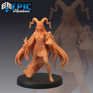 enchantress magic succubus sorceress female devil magician epic-miniatures Toys & Games Tabletop Characters Creatures Fantasy Universe Board Store fantasy girl medieval monster rpg warhammer woman sla enemy tabletop dungeon dnd pathfinder npc pre-supported supported pre 3d print model - Mito3D