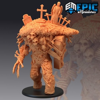 graveyard golem undead corpse construct crypt & grave guard epic-miniatures Toys Games Tabletop Characters Creatures Fantasy Universe Board Store fantasy medieval monster rpg warhammer sla enemy tabletop dungeon dnd pathfinder npc pre-supported supported pre 3d print model - Mito3D