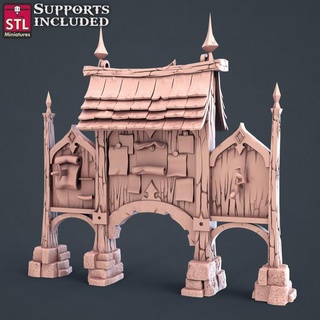 city guards quest board stl miniatures Toys & Games Tabletop Characters Creatures Fantasy Universe Board Store 3D Printable Terrain decoration fantasy prop wargames reward tabletop d&d 3d print model - Mito3D