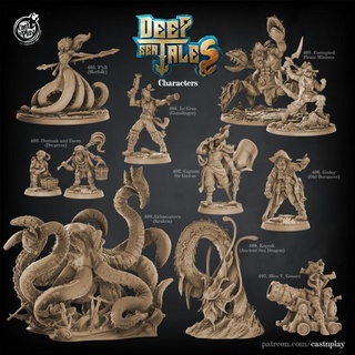 deep sea tales bundle pre-supported cast n play Toys & Games Tabletop Characters Creatures Fantasy Universe Board Store characters fantasy kraken modular ocean pirate ship minions captain pirates fantasyd&d castnplay merefolk 3d print model - Mito3D