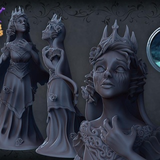 ghost lady roleplaying & miniatures Toys Games Tabletop Characters Creatures Fantasy Universe Board monster miniature resin spirit dnd presupported 3d print model - Mito3D
