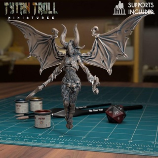 flying witch pre-supported tytantroll miniatures Toys & Games Tabletop Characters Creatures Fantasy Universe Board Store demon minis dnd witches 32mm curse strahd coven barovia 3d print model - Mito3D