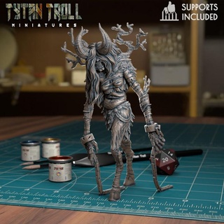 ancient witch clothed pre-supported tytantroll miniatures Toys & Games Tabletop Characters Creatures Fantasy Universe Board Store fantasy evil dnd witches demonic curse strahd coven barovia 3d print model - Mito3D