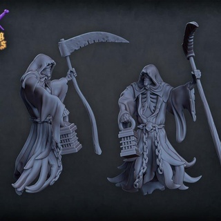 grim reaper roleplaying & miniatures Toys Games Tabletop Characters Creatures Fantasy Universe Board monster skeleton skull miniature angel death resin killer dnd presupported parca 3d print model - Mito3D