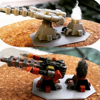 railgun defense system ts diy Tabletop Characters & Creatures Sci-Fi Universe Vehicles Machines gun mini turret 3d print model - Mito3D