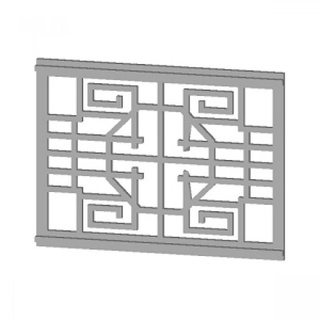 Cinese stile piccolo reticolo finestra telaio shionne shidou scansione mondo Asia Cina architettura 3d print model - Mito3D