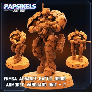 fkmsa advance battle droid armored vanguard unit - c papsikels miniatures Toys & Games Tabletop Characters Creatures Sci-Fi Universe Board Store modular robot wargaming mecha mech 3d print model - Mito3D