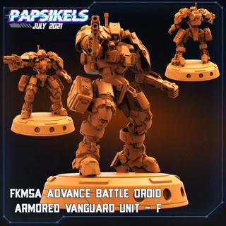 fkmsa advance battle droid armored vanguard unit - f papsikels miniatures Toys & Games Tabletop Characters Creatures Sci-Fi Universe Board Store robot war wargaming mecha mech 3d print model - Mito3D