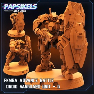 fkmsa advance battle droid armored vanguard unit - g papsikels miniatures Toys & Games Tabletop Characters Creatures Sci-Fi Universe Board Store robot mecha mech 3d print model - Mito3D