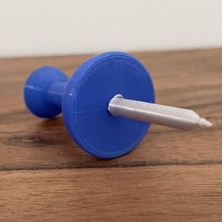 giant push pin cad made Spare Parts Home & Garden Office 3d big fun model 3dprintable huge pushpin scaled reallife 3d print model - Mito3D