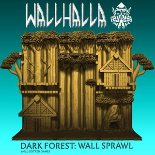 wallhalla wall sprawl dark forest ill gotten games display dragons dungeons fantasy medieval miniatures modular rpg terrain wargames wargaming warhammer supportless boardgames roleplaying tabletop shelves shelving ttrpg 3d print model - Mito3D