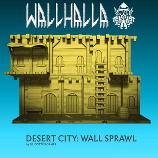 wallhalla wall sprawl desert city ill gotten games display dragons dungeons fantasy medieval miniatures modular rpg terrain wargames wargaming warhammer supportless boardgames roleplaying tabletop shelves shelving ttrpg 3d print model - Mito3D