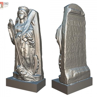 sculpture saint catherine roman inscription pablo aparicio resco art renaissance 3d print model - Mito3D