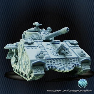 battle nun assault tank rageouscreations tracks sisters ornate bolter sororitas sponsons 3d print model - Mito3D
