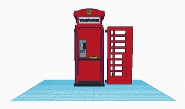 reino unido cabine telefônica 3d print model - Mito3D