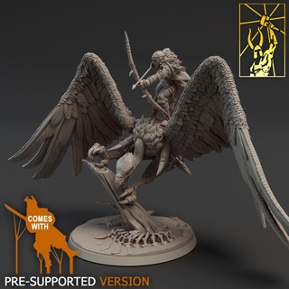wakaturu tribe sky shot titan forge miniatures Store archer bird eagle fantasy hero rpg warrior wings wargame shaman 3d print model - Mito3D