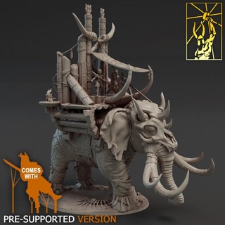 pislikler kabile savaş canavar titan dövme minyatürler mağaza Afrika hayvan fantezi dev rpg oyunları vahşi hayvanat bahçesi fil süvari Savaş makinesi kilo 3d print model - Mito3D