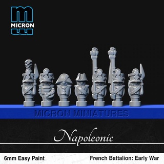 french battalion early war micron miniatures Store historical 6mm 1 300 napoleonics 3d print model - Mito3D
