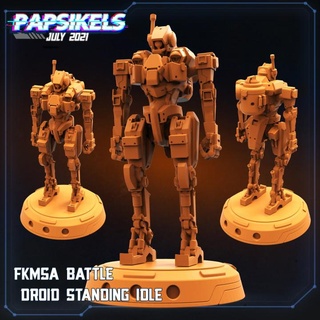 fkmsa battaglia droide pausa papsikels miniature 3d print model - Mito3D