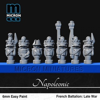 french battalion late war micron miniatures Store historical 6mm 1 300 napoleonics 3d print model - Mito3D